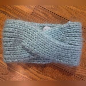 a new day Chunky Twist Knit Headband in Turquoise Blue